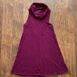 Express Red Sleeveless Cowl Neck A-Line Dress